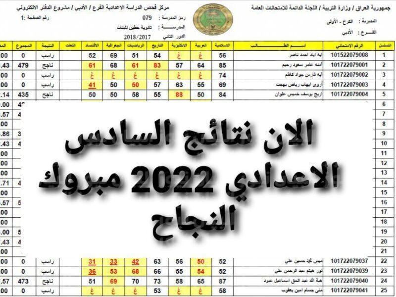 “موقع نتائجنا”.. لينك الاستعلام عن نتائج السادس الإعدادي 2022 العراق || موقع وزارة التربية والتعليم العراقية